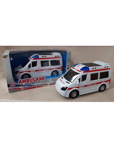 KUT.PİLLİ TR SESLİ 3D IŞIKLI AMBULANS 20CM